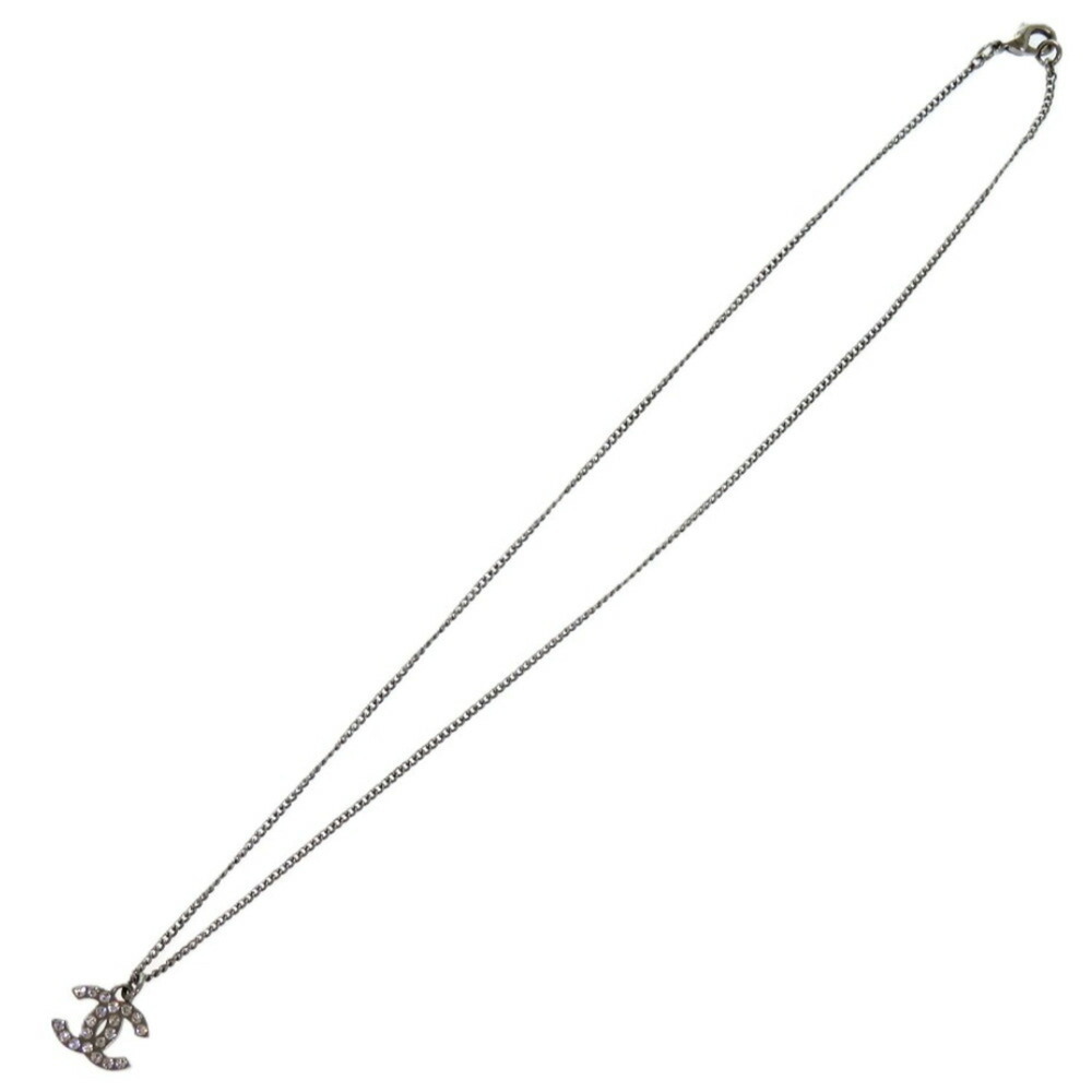 CHANEL Authentic Silver Logo Necklace - Picture 5 of 9
